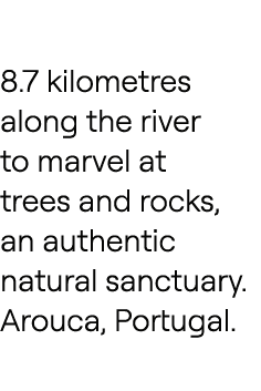8.7 kilometres along the river to marvel at trees and rocks, an authentic natural sanctuary. Arouca, Portugal.